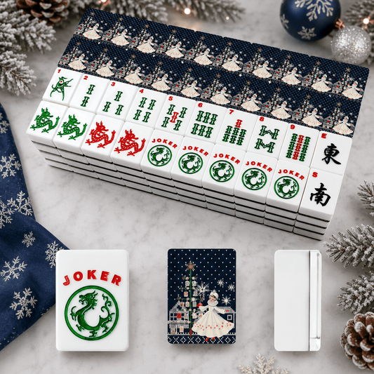 Sweater Weather Nostalgic Christmas American Mahjong Tiles With Carry Case - Splash of Color Co.
