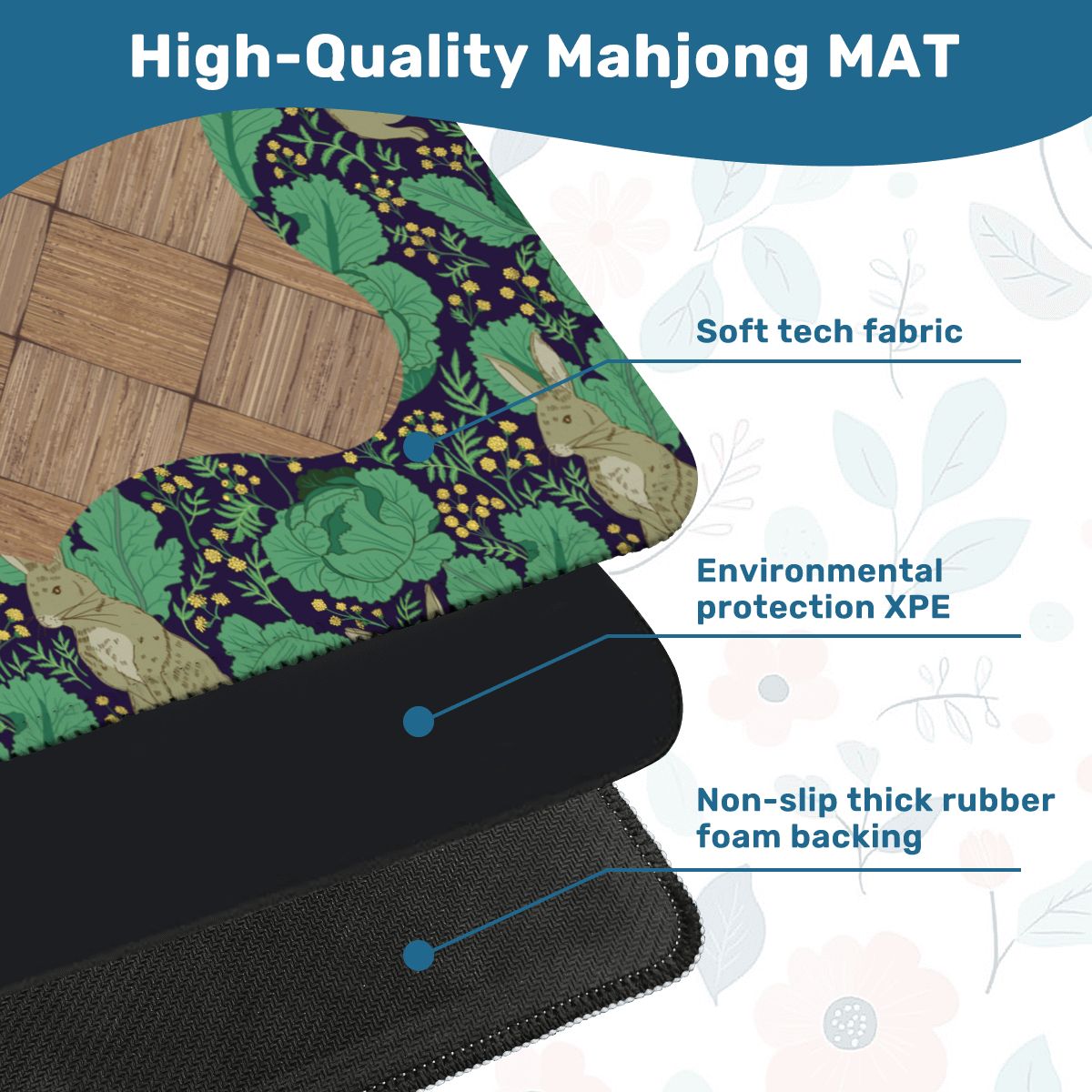 William Morris Rabbit Patch Mahjong Mat
