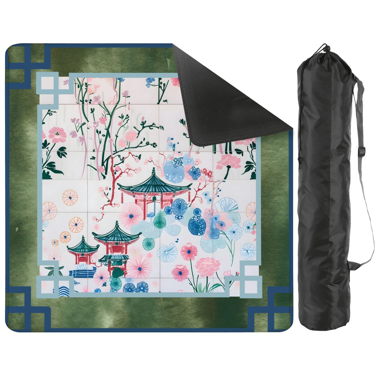 Malachite Mahjong Mat Asian Motif - Splash of Color Co.