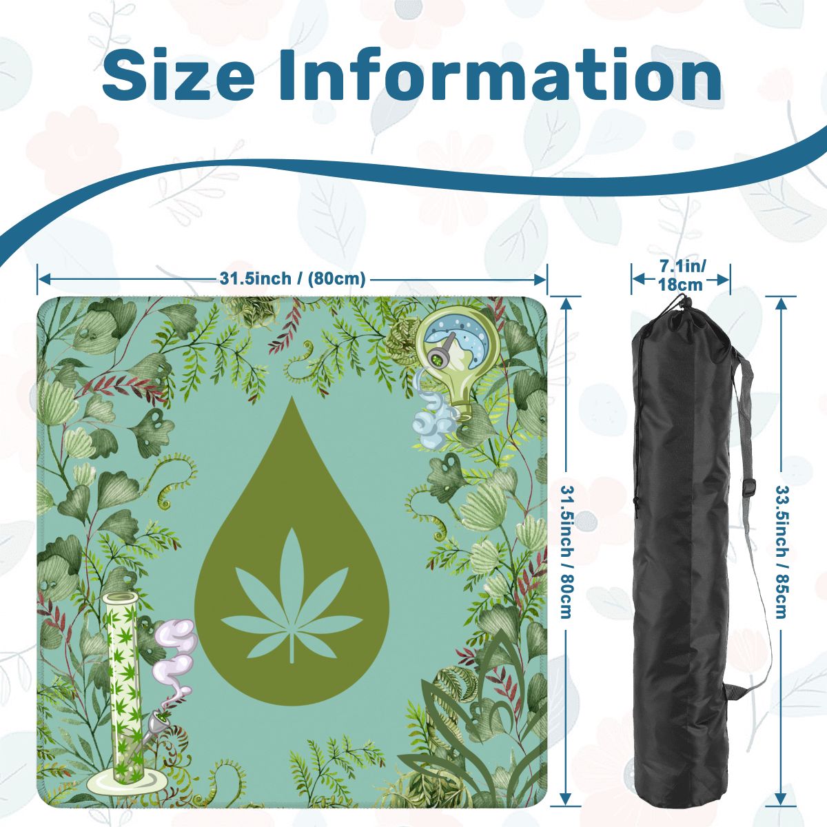 Kongs Bongs And Winds Cannabis Mahjong Mat - Splash of Color Co.