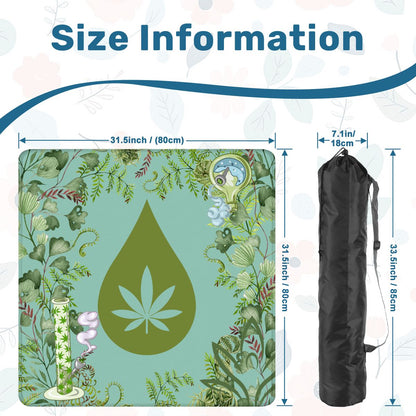 Kongs Bongs And Winds Cannabis Mahjong Mat - Splash of Color Co.