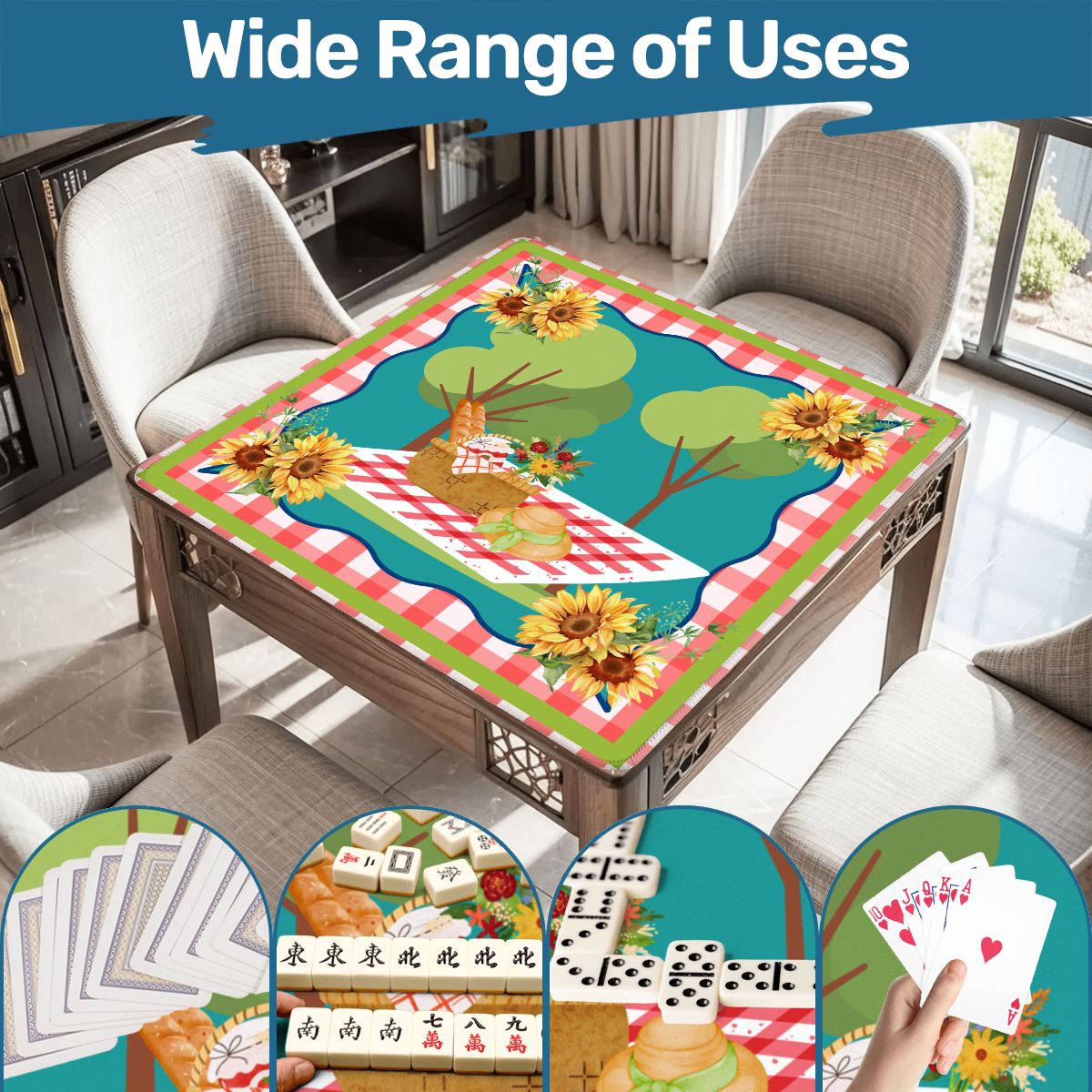 Saturday In The Park Mahjong Picnic Summer Days Themed Preppy Gingham - Splash of Color Co.