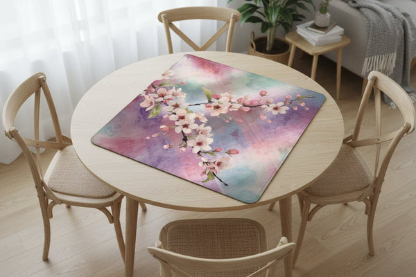 Blossoms in Bloom Watercolor Plaid Mahjong Mat 33
