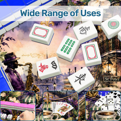 Mardi Gras On Bourbon Street Round Mahjong Mat - Splash Of Mahj And Color Co.