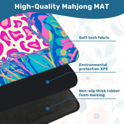 Preppy Pastel Whimsy Garden Club Mahjong Mat - Splash of Color Co.