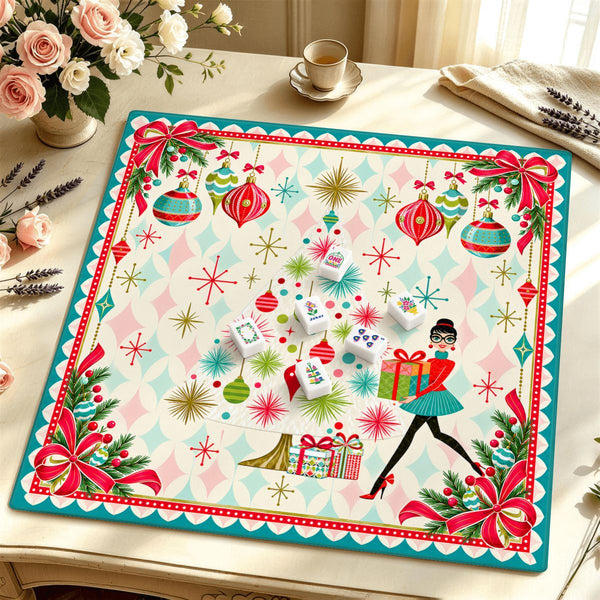 You've Got Mahj Mail Whimsical Nostalgic Mahjong Mat Sleek Surface - Splash Of Mahj And Color Co.