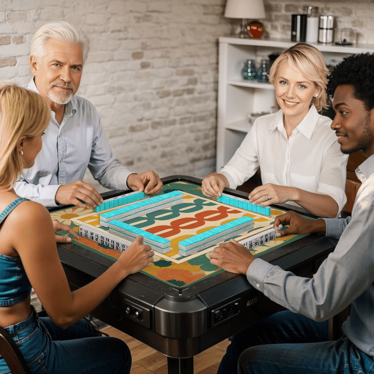 Modcentric Daisy Power Mahjong Mat - Splash of Color Co.