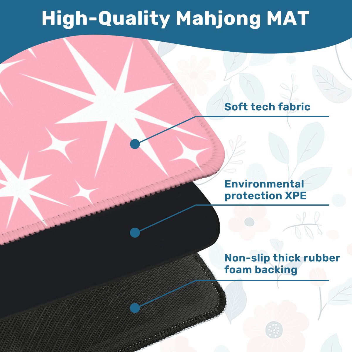 Cosmic Bubblegum Burst Modern Mahjong Mat - Splash of Color Co.