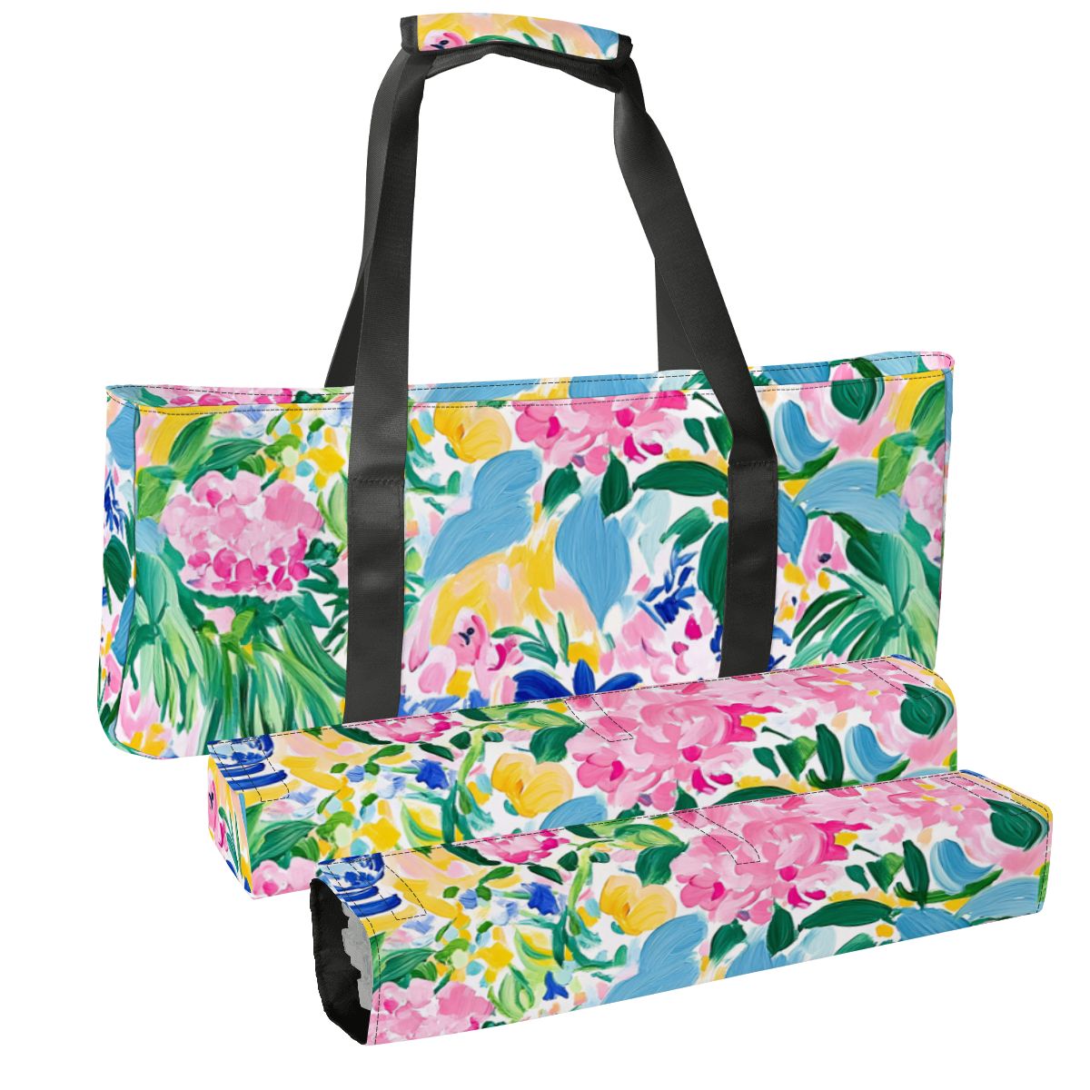 Preppy Watercolor Chinoiserie Designed Mahjong Bag Set - Splash of Color Co.