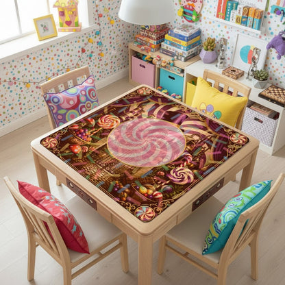 Whimsical Imagination Candy Themed Mahjong Mat - Splash of Color Co.