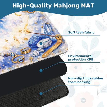 Evil Eye Blue Aura Mahjong Mat - Splash of Color Co.