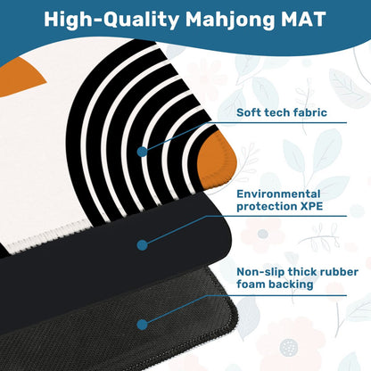 Calm Before Clack Modern Minimalist Geometric Designed Mahjong Mat - Splash of Color Co.