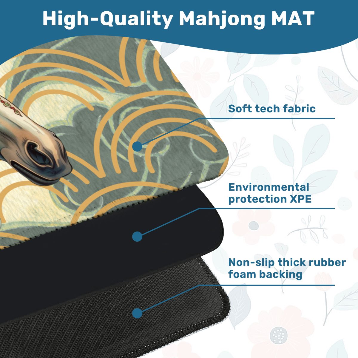 Year of The Firehorse, Lunar Year Boho Mahjong Mat - Splash of Color Co.