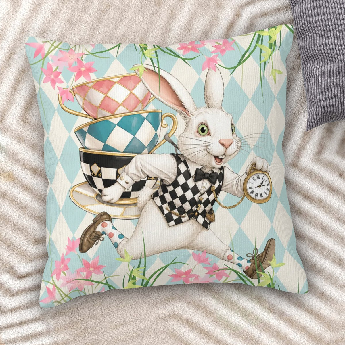 Go Ask Alice Whimsical Corduroy Pillow And Insert