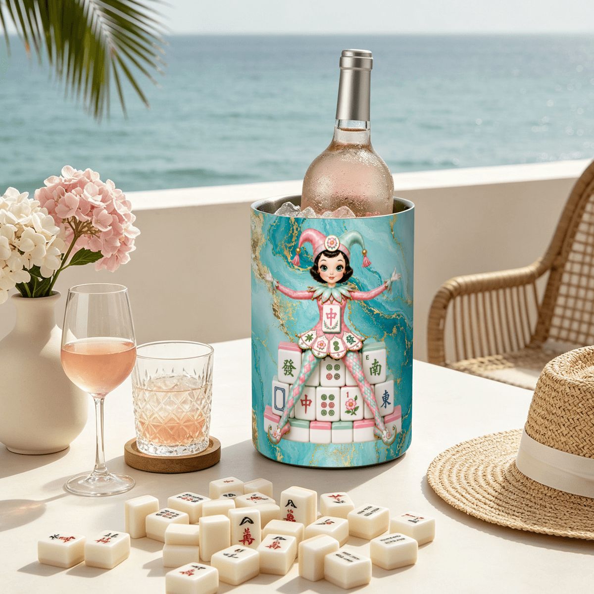 Mahjie The Mahjong Mascot Stainless Steel Wine Chiller