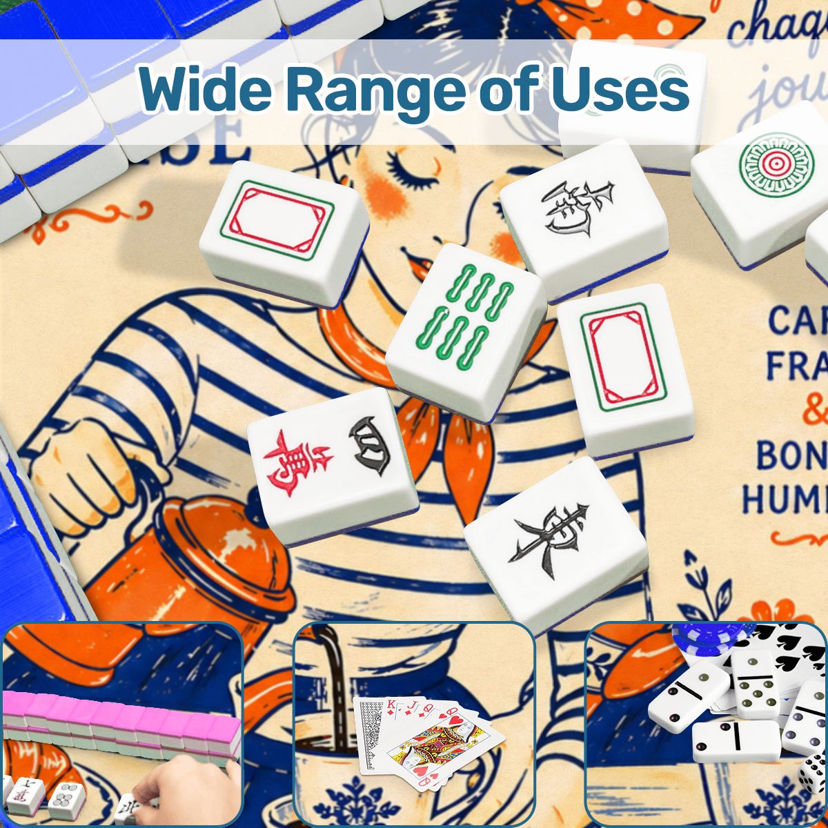 French Cafe Mahjong Mat - Splash of Color Co.