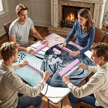 Bohemian Abstract Watercolor Mahjong Mat - Splash of Color Co.