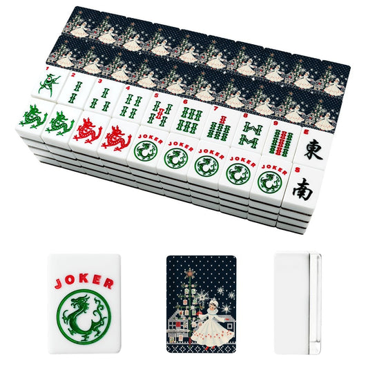 Sweater Weather Nostalgic Christmas American Mahjong Tiles With Carry Case - Splash of Color Co.