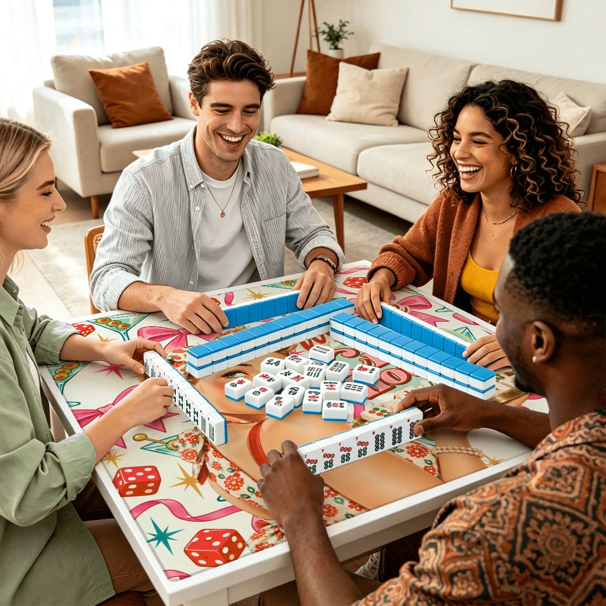 Funny Modcentric Welcome To The Crak House Mahjong Mat Sleek Surface