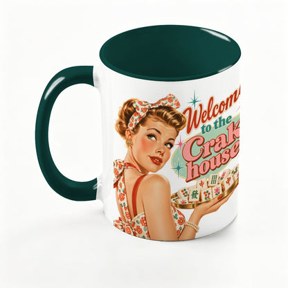 Funny Mahjong Mug, Welcome To The Crak House Modcentric Large Colorful Mug (15oz)