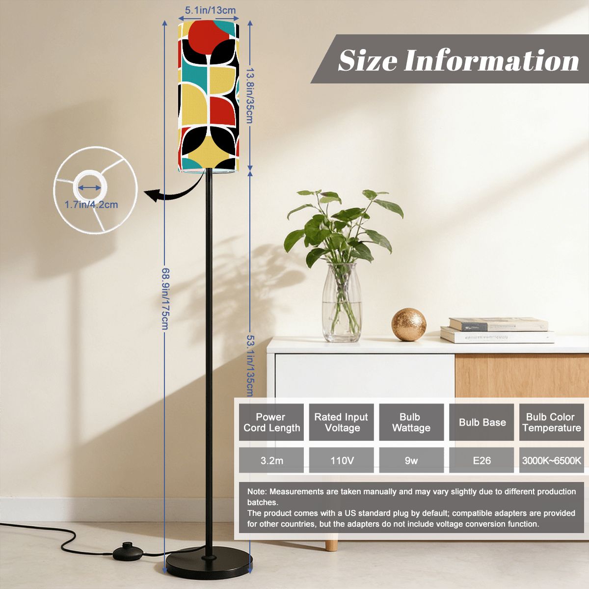 Modmaxcentric Geometric Modern Floor Lamp - Splash Of Mahj And Color Co.