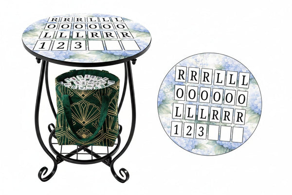 Mahjong Solo Practice Play Outdoor Side Table - Splash of Color Co.