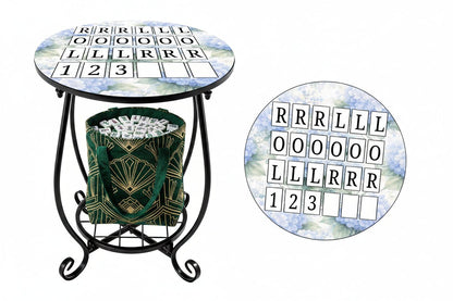 Mahjong Solo Practice Play Outdoor Side Table - Splash of Color Co.