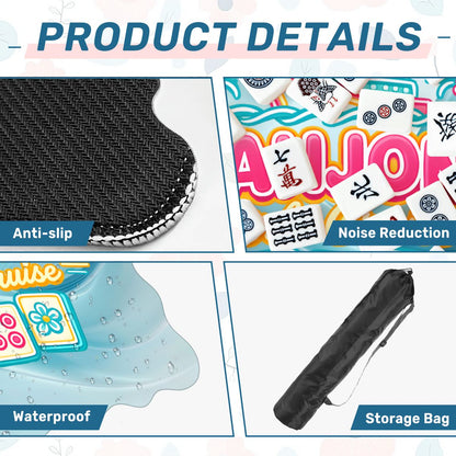 Mahjong Girls Cruise, Scalloped Mahjong Mat - Splash of Color Co.