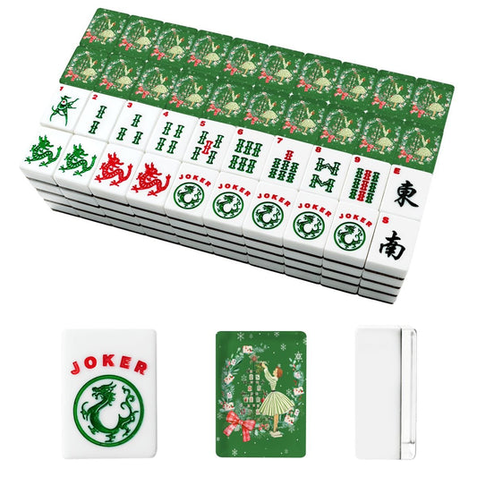 Nostalgic Christmas Book Lover American Mahjong Tiles And Carry Case Tote - Splash of Color Co.