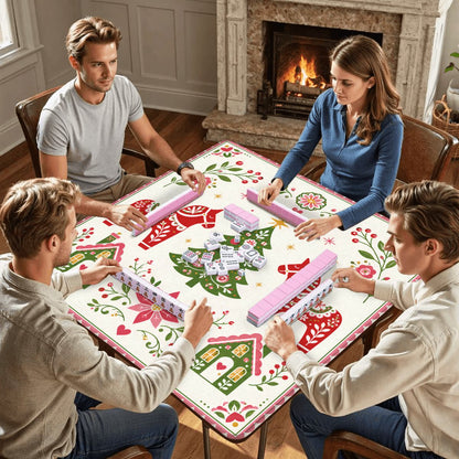 Scandinavian Christmas Whimsiscal Mahjong Holiday Mat