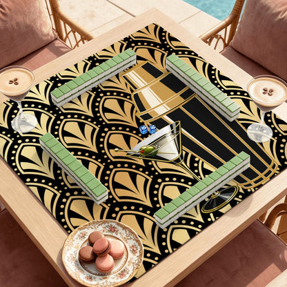 Deco Nights Mahjong Mat Sleek Surface