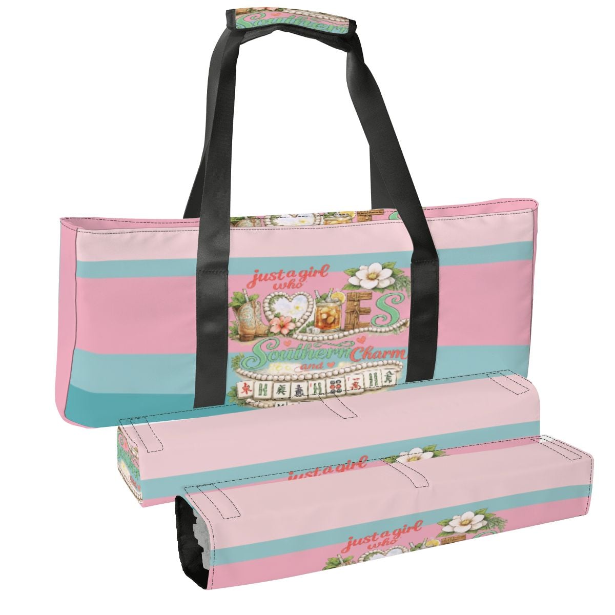 Just A Girl Who Loves Southern Charm and Mahjong Mahjong Bag Bundle Set - Splash of Color Co.