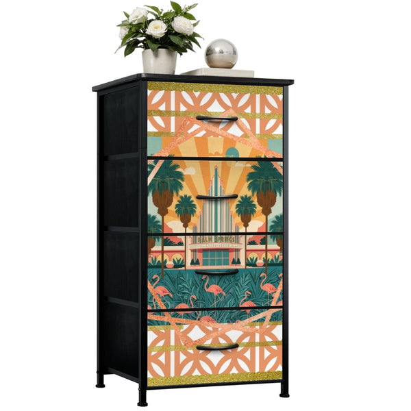 Art Deco Palm Springs California 4 - Drawer Dresser - Splash of Color Co.