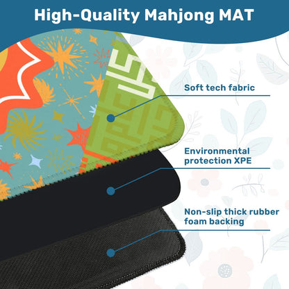 Modern Cosmic Starborne Fish Mahjong Mat - Splash of Color Co.