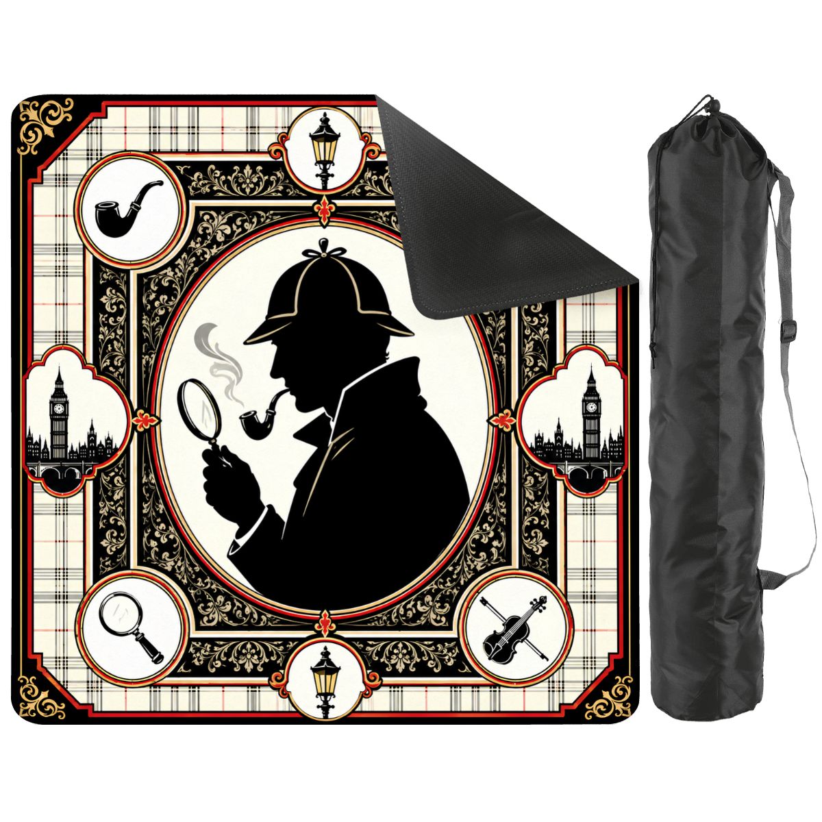 Sherlock Holmes Mahjong Mat - Splash Of Mahj And Color Co.