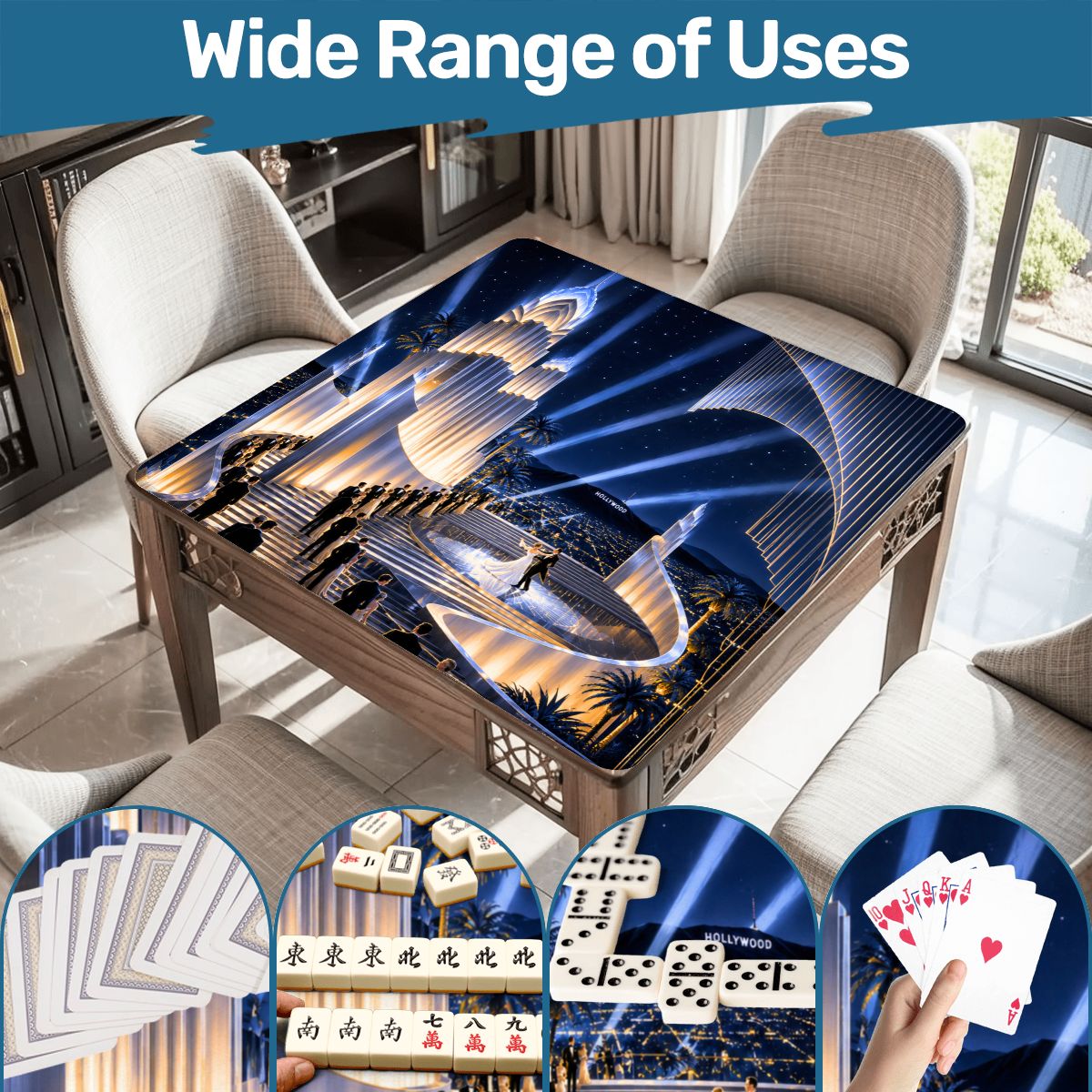 Hollwood Glam Art Deco Custom Mahjong Mat