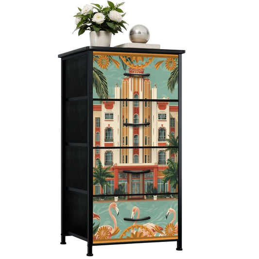 Art Deco Old World Florida 4 - Drawer Dresser - Splash of Color Co.