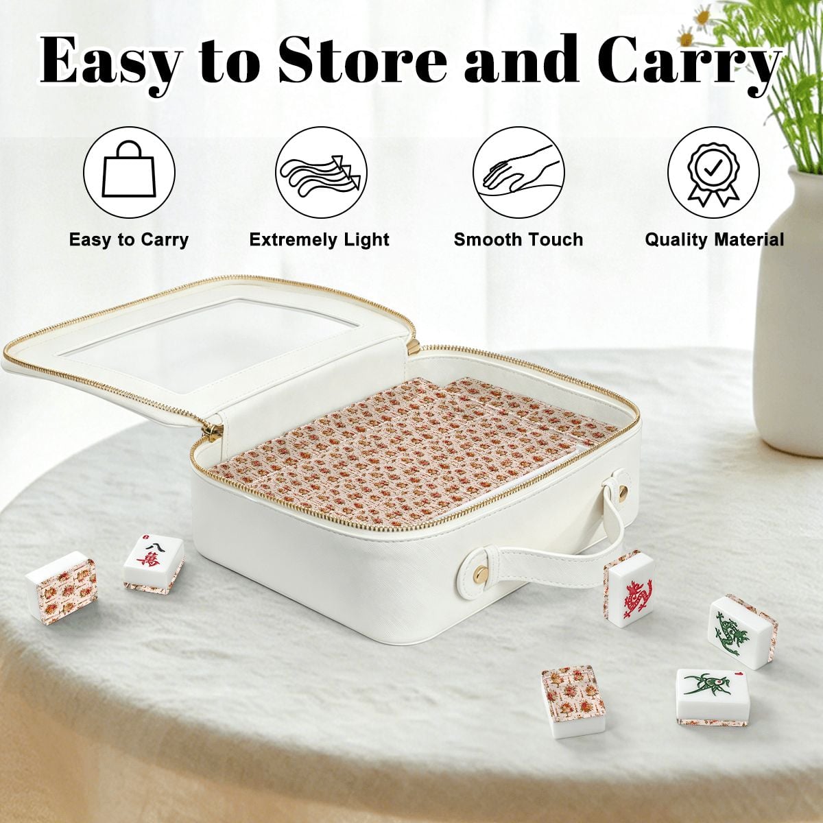 Victorian Birthday Cake And Candles American Mahjong Tiles And Carry Case