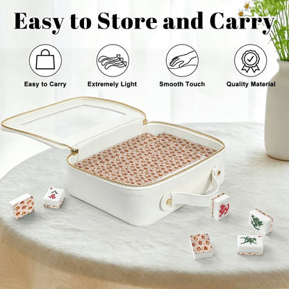 Victorian Birthday Cake And Candles American Mahjong Tiles And Carry Case