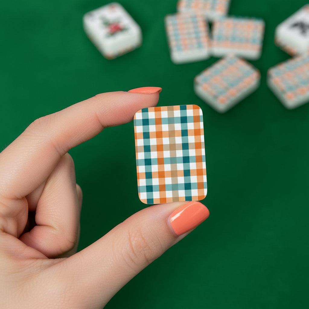 Mad About Plaid Fall American Mahjong Tiles And Carry Case