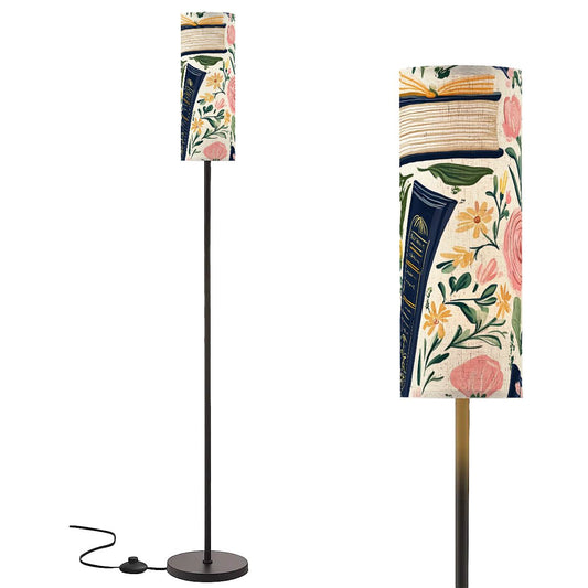 Floral Pastel Book Lover Book Nook Modern Floor Lamp Modern Standing Lamp