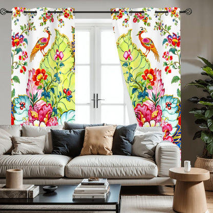 Tobacco Leaf Chinoiseirie Blackout Curtains