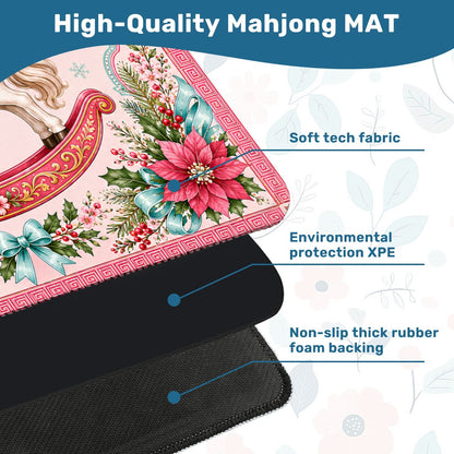 Magical Christmas Mahjong Mat Rocking Horse