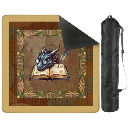 Dragon Of All Tales Faux Needlepoint Mahjong Mat - Splash of Color Co.