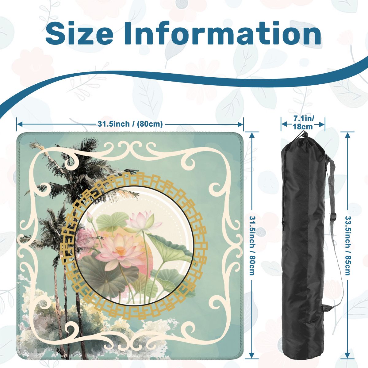 Sage Island Imperial Palm Heritage Collection Mahjong Mat - Splash of Color Co.