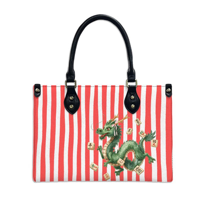 Summer Dragon Preppy Coral Striped Handbag/Shoulderbag