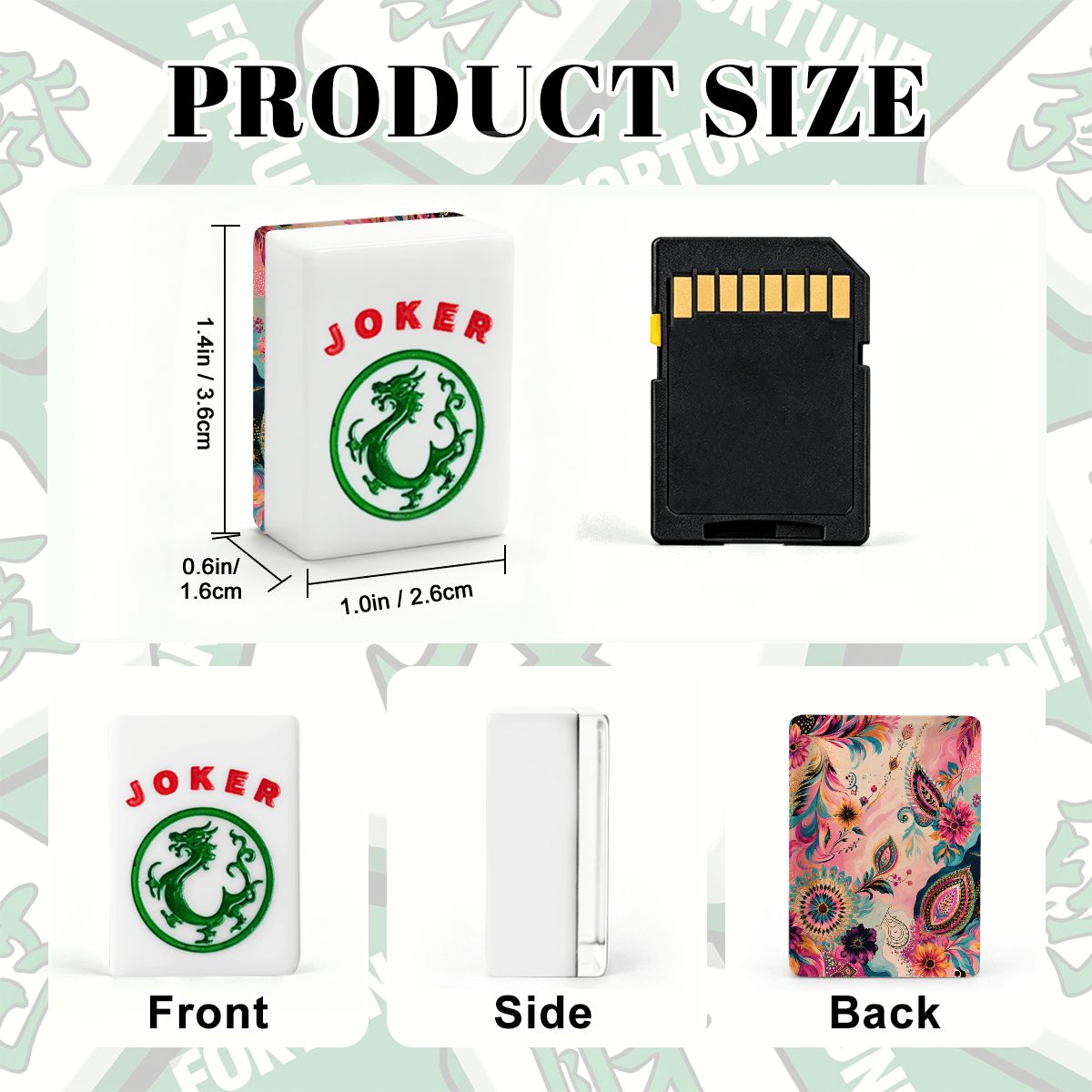 Boho Floral Infusion Bejweled Watercolor American Mahjong Tiles And Carry Case - Splash Of Mahj And Color Co.