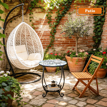 Mahjong Solo Practice Play Outdoor Side Table - Splash of Color Co.