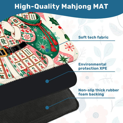 Jolly Nostalgic Santa Christmas Mahjong Mat