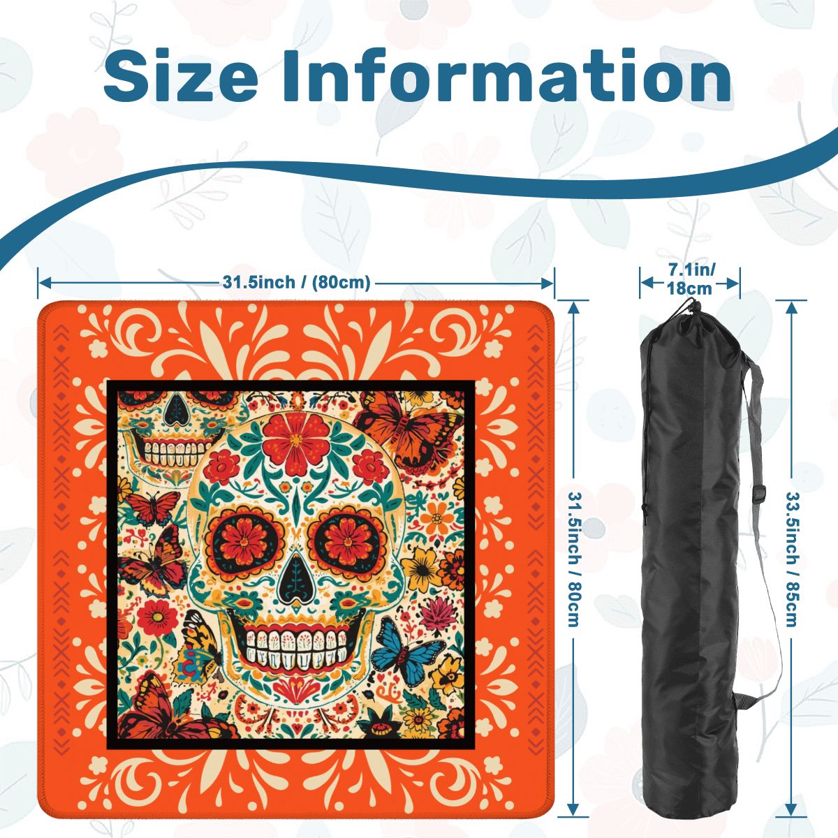 Day Of The Dead Mahjong Mat - Splash of Color Co.